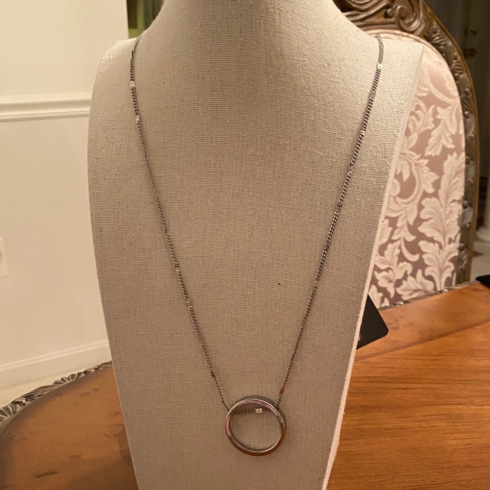 SOLD - Express Elegant Silver Necklace with Interlocking Rings